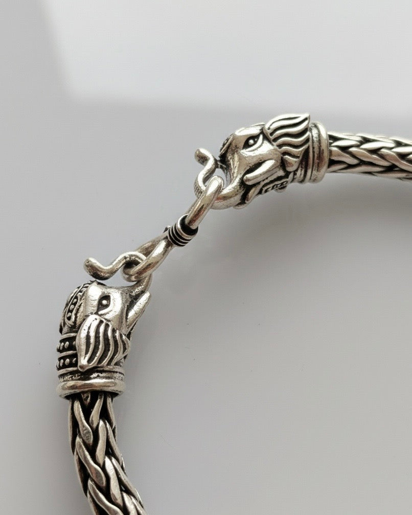 The Warrior Braid Oxidised 925 Sterling Silver Men's Bracelet