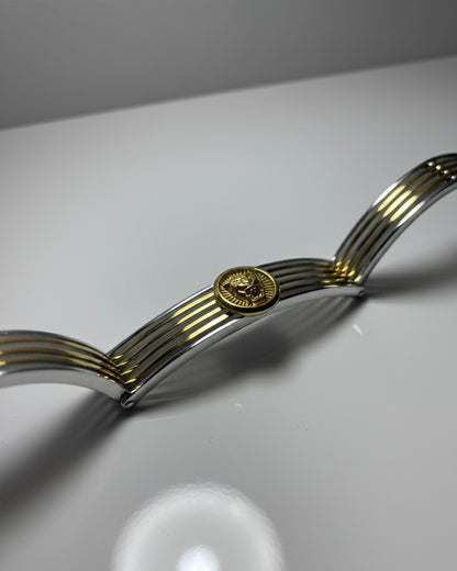 The Legacy Cuff: 925 Sterling Silver and Gold-Tone Statement Kada
