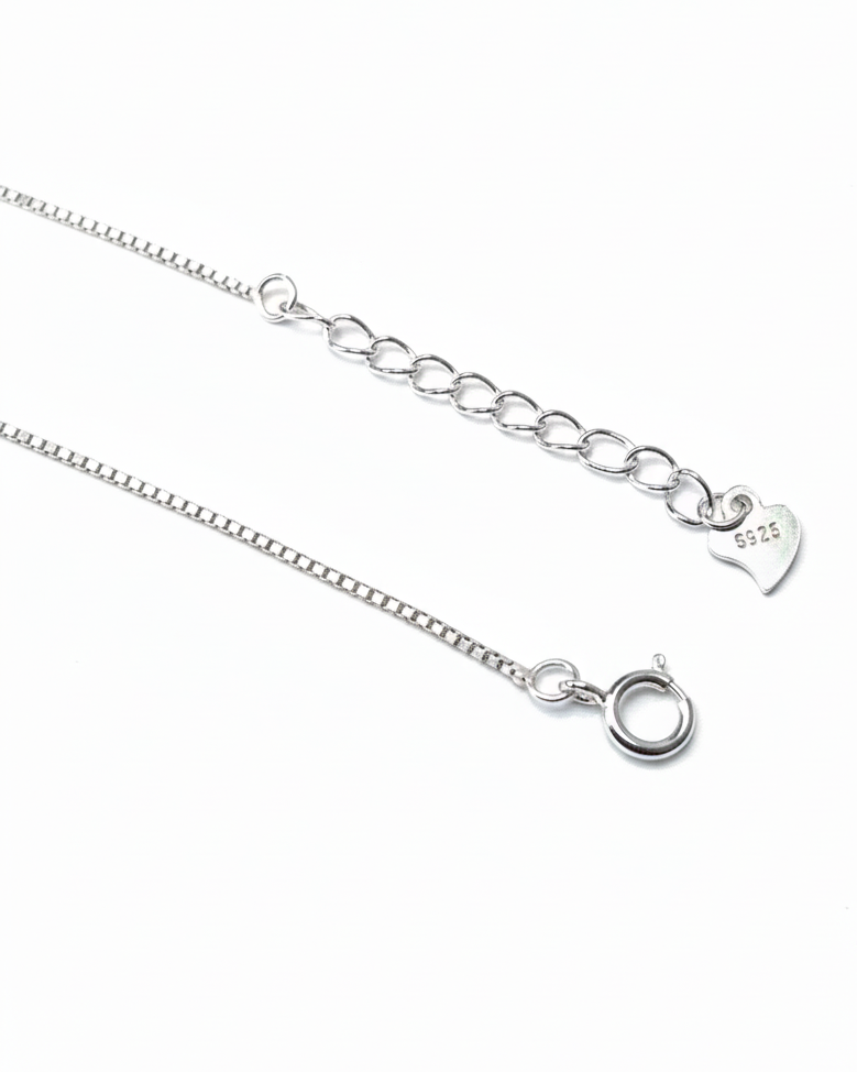 The Celestial Bloom: Petal Drop Necklace in 925 Sterling Silver