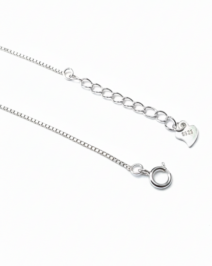 The Celestial Bloom: Petal Drop Necklace in 925 Sterling Silver