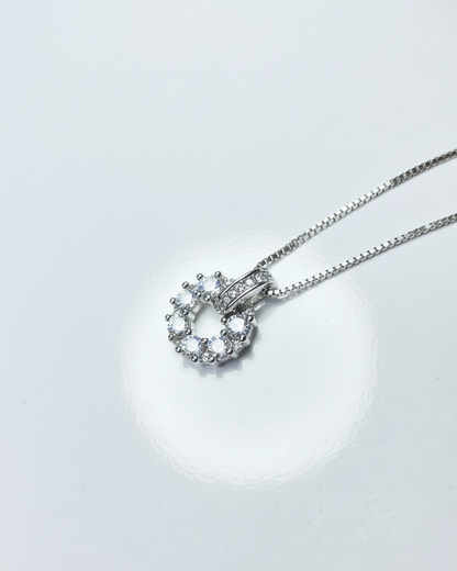 Sterling Silver Infinite Sparkle Loop Necklace