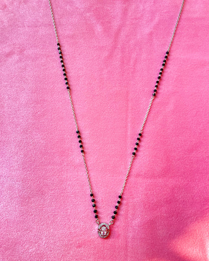 The Eternal Love : Diamond-Cut & Heart Motif 925 Silver Mangalsutra