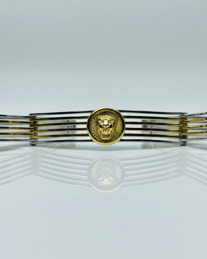 The Legacy Cuff: 925 Sterling Silver and Gold-Tone Statement Kada