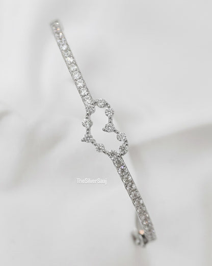 Lovelace Diamond Heart Sterling Silver Bracelet for Her