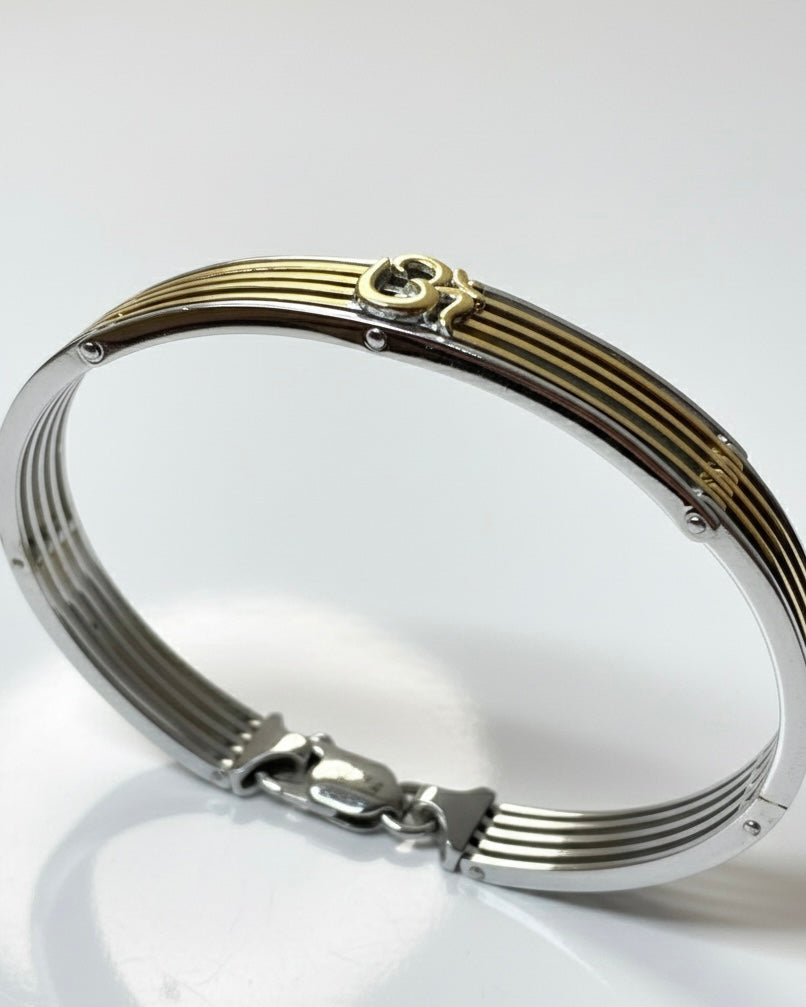 The 'OM' Harmony - 925 Sterling Silver Kada, Secure Lock