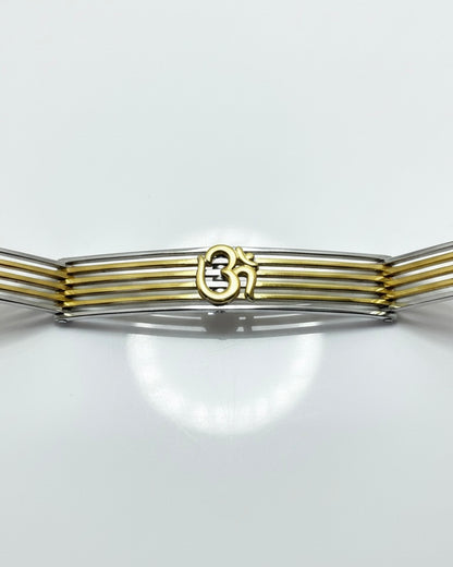 The 'OM' Harmony - 925 Sterling Silver Kada, Secure Lock