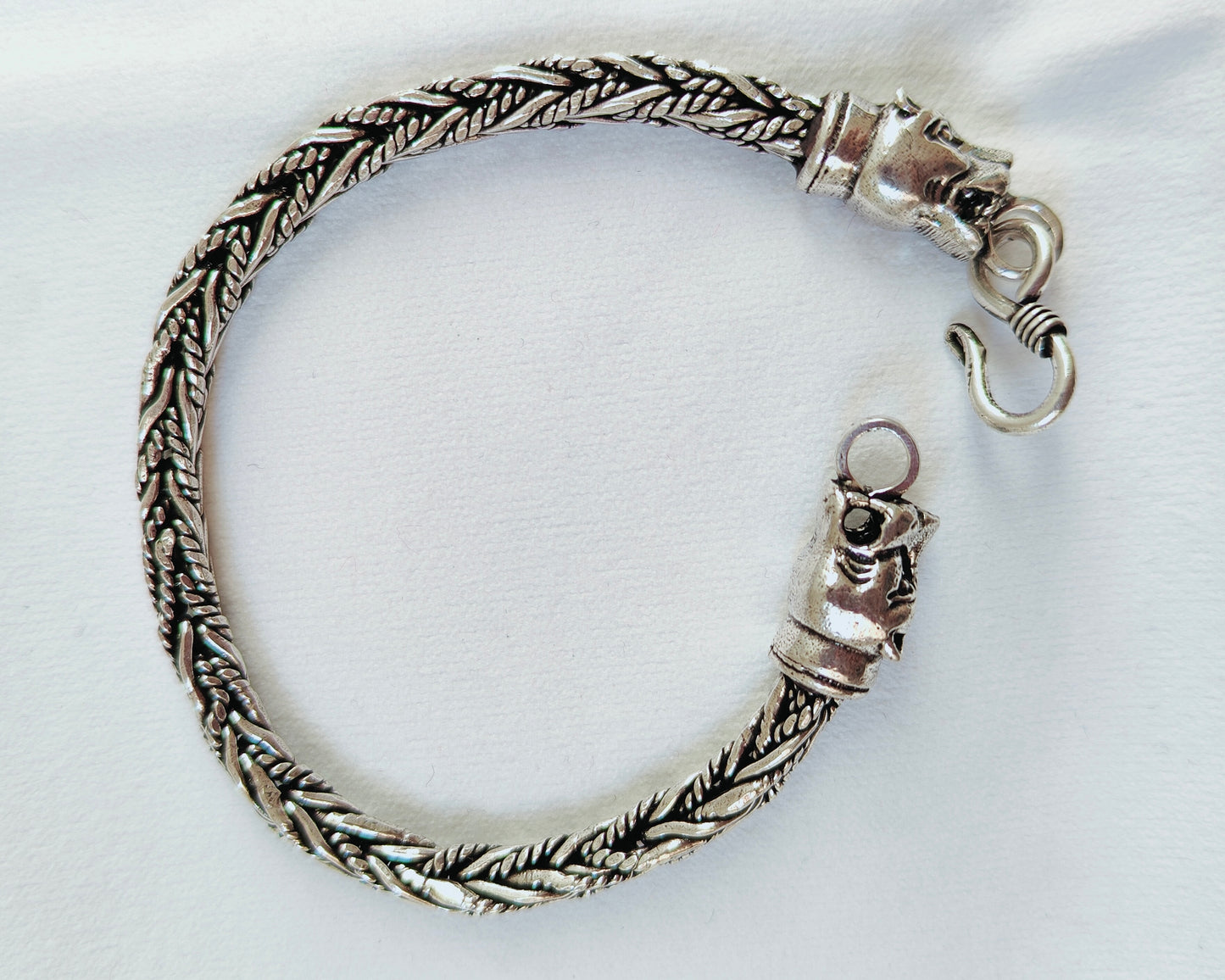 The Alpha's Embrace: 925 Sterling Silver Jaguar Head Bracelet
