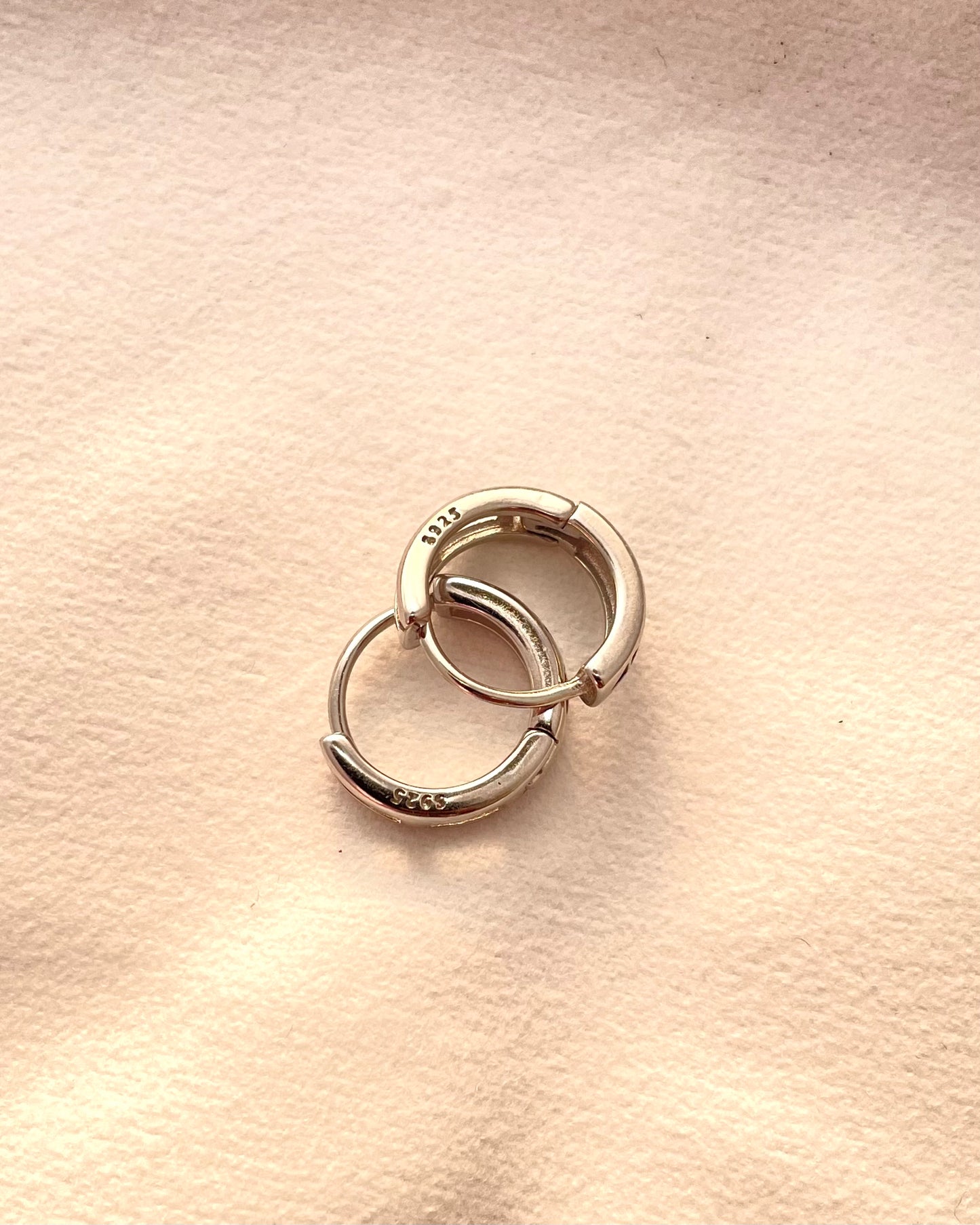 Stellar Geometric 925 Sterling Silver Huggies Hoop Bali