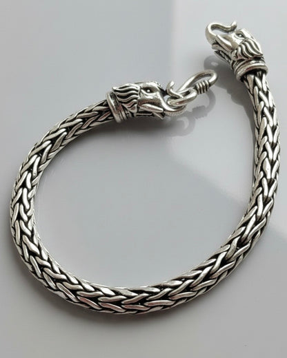 The Warrior Braid Oxidised 925 Sterling Silver Men's Bracelet
