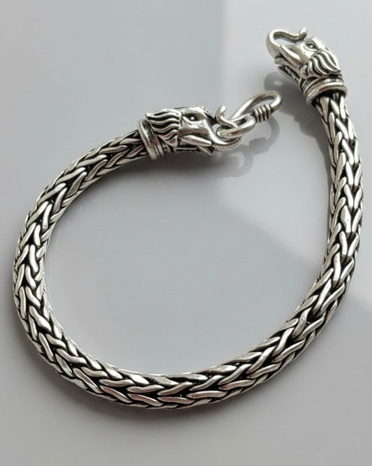 The Warrior Braid Oxidised 925 Sterling Silver Men's Bracelet