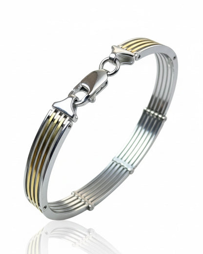 The 'OM' Harmony - 925 Sterling Silver Kada, Secure Lock