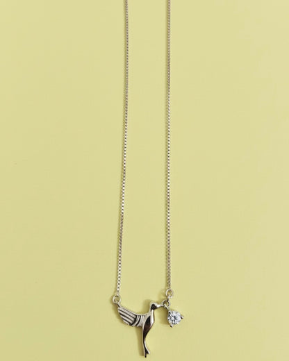 Free Spirit Hummingbird Sterling Silver Necklace