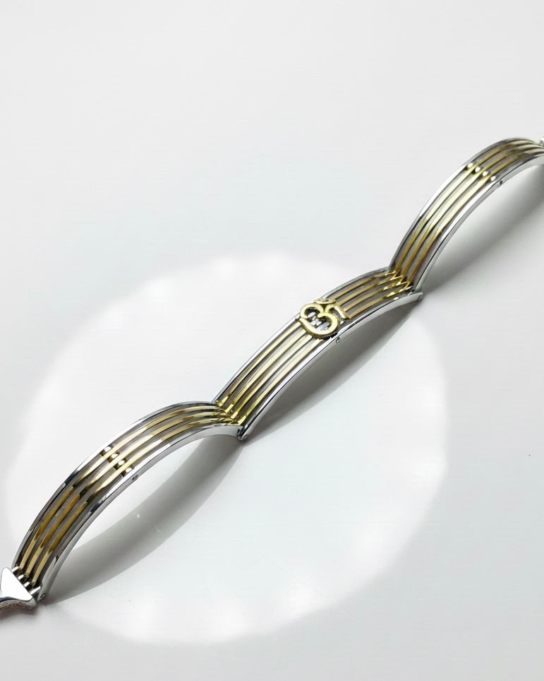 The 'OM' Harmony - 925 Sterling Silver Kada, Secure Lock
