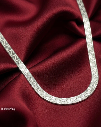 The Silver Saaj Sterling Silver Snake Chain with Texture