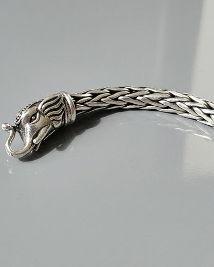 The Warrior Braid Oxidised 925 Sterling Silver Men's Bracelet