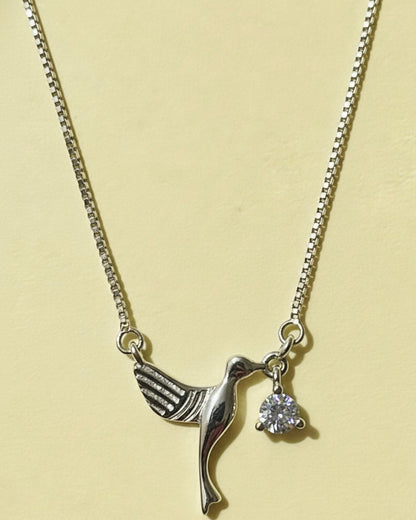Free Spirit Hummingbird Sterling Silver Necklace