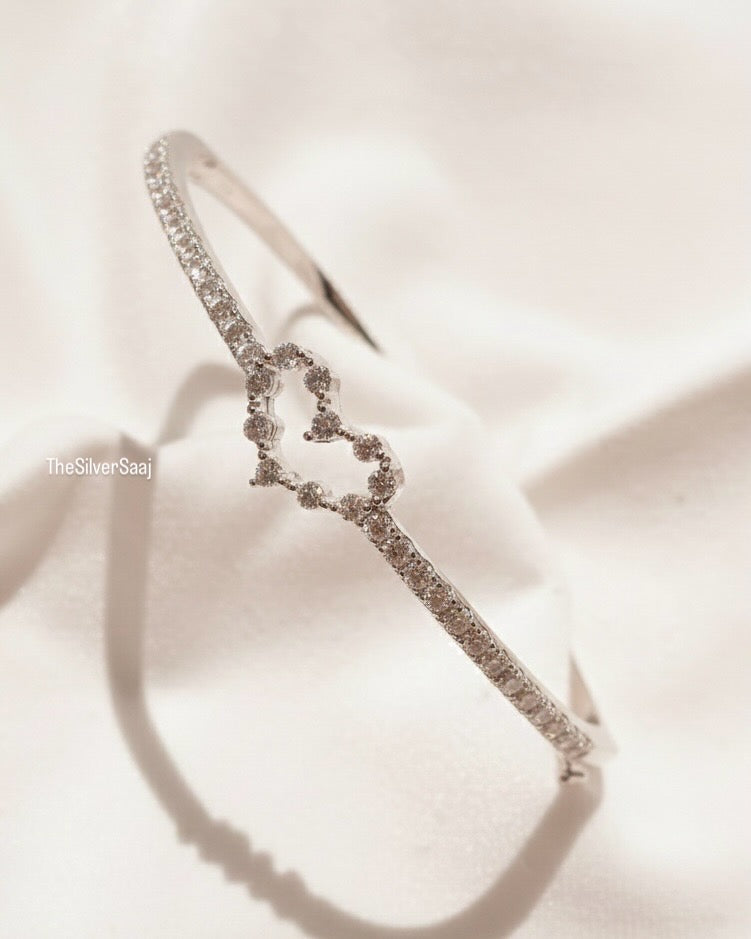 Lovelace Diamond Heart Sterling Silver Bracelet for Her
