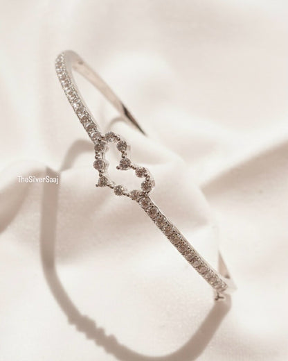 Lovelace Diamond Heart Sterling Silver Bracelet for Her
