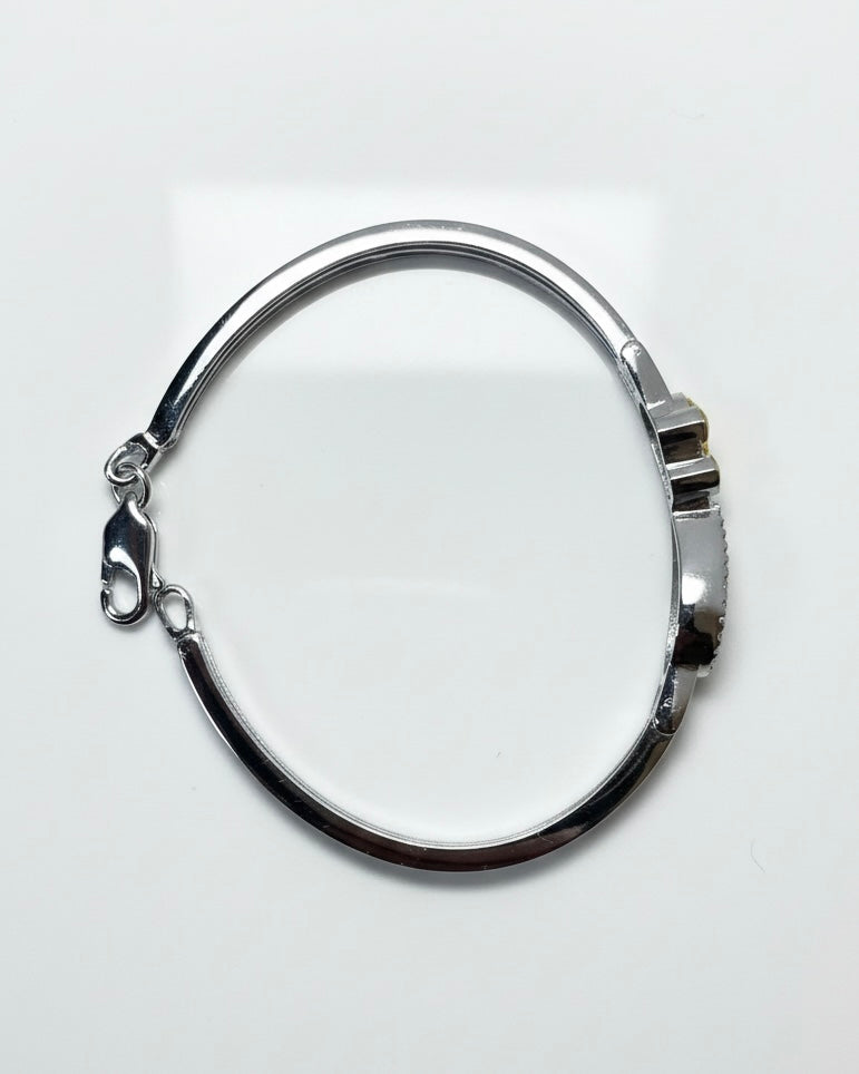 Dual Tone Eternal Heart 925 Sterling Silver Kada
