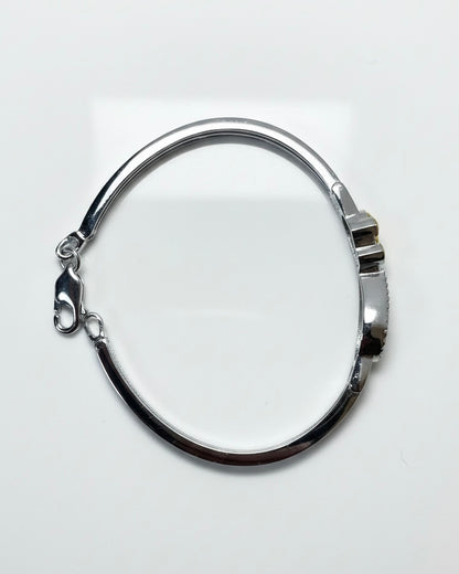 Dual Tone Eternal Heart 925 Sterling Silver Kada