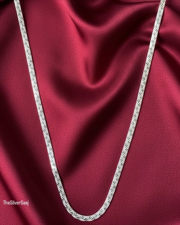 The Silver Saaj Sterling Silver Snake Chain with Texture